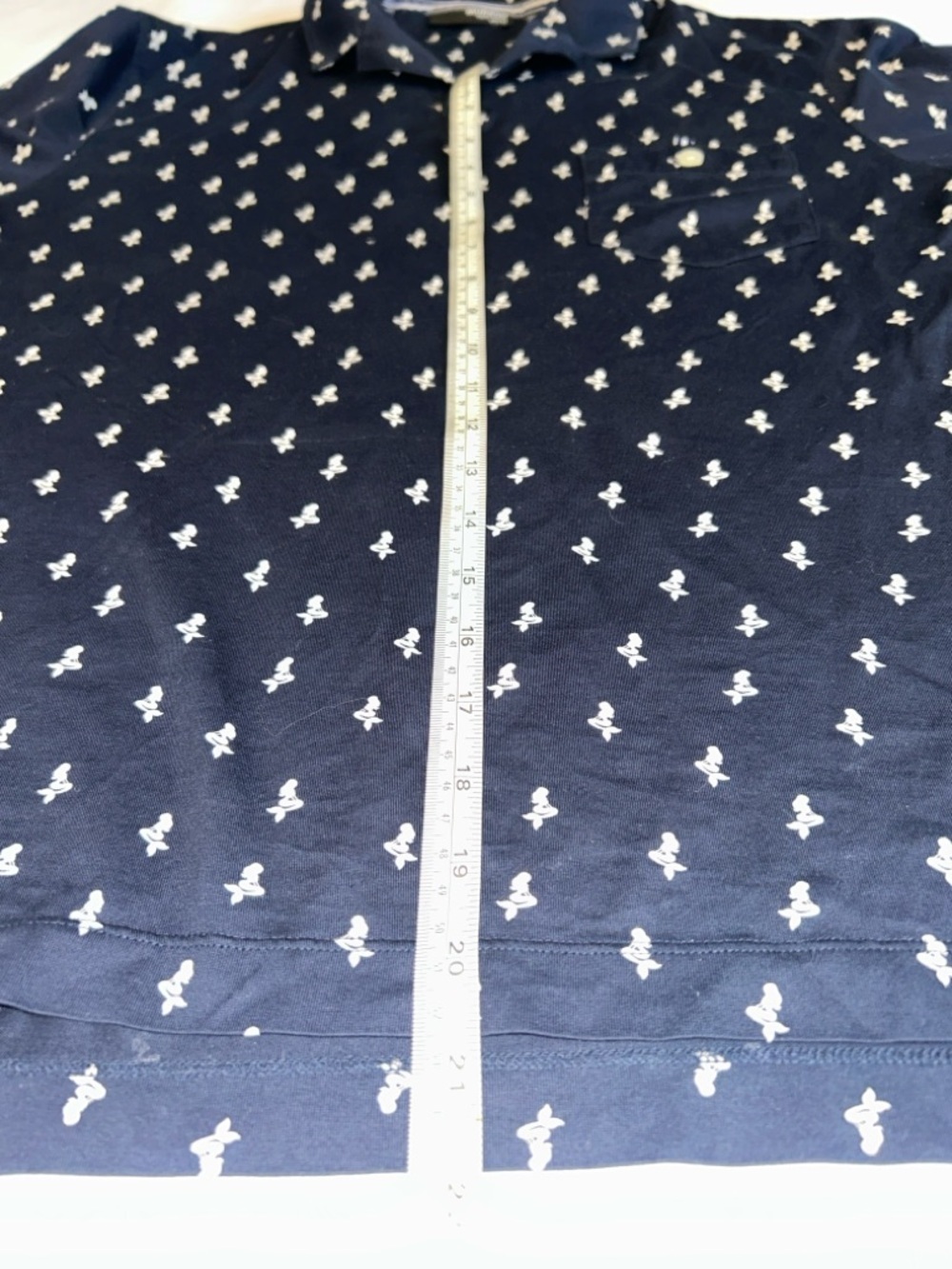 Murano Liquid Luxury Navy Polo with White Mermaid Motif - Picture 5 of 5